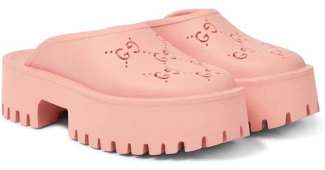 gucci clogs pink